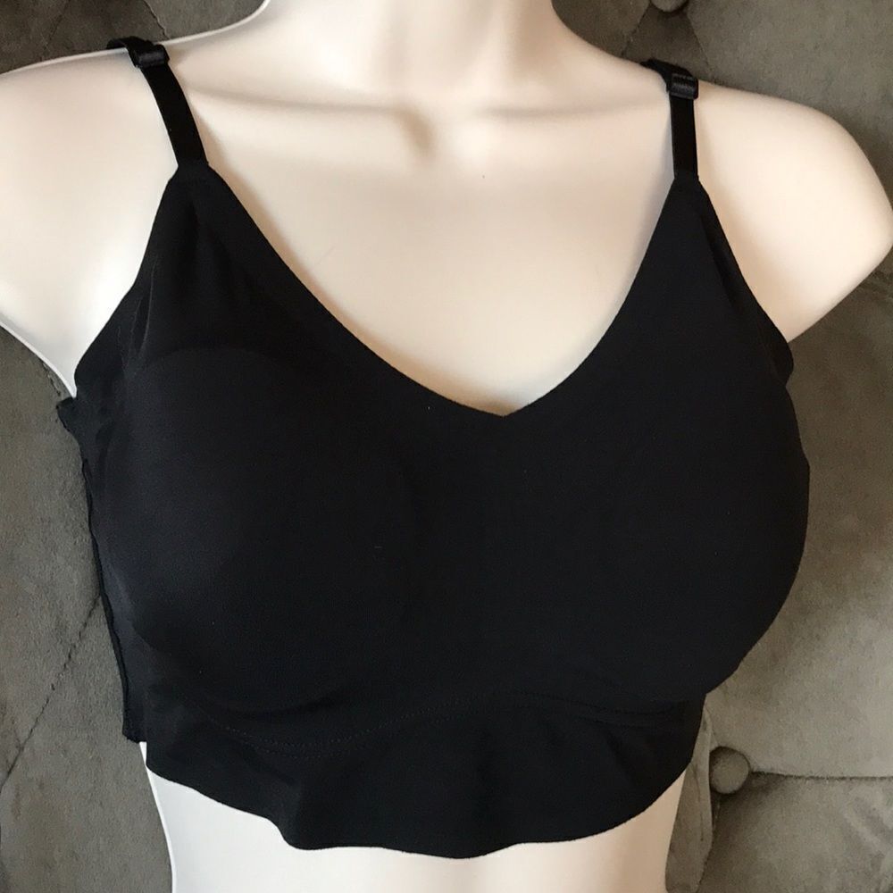 True & Co. Seamless Smooth No Wire Bralette black